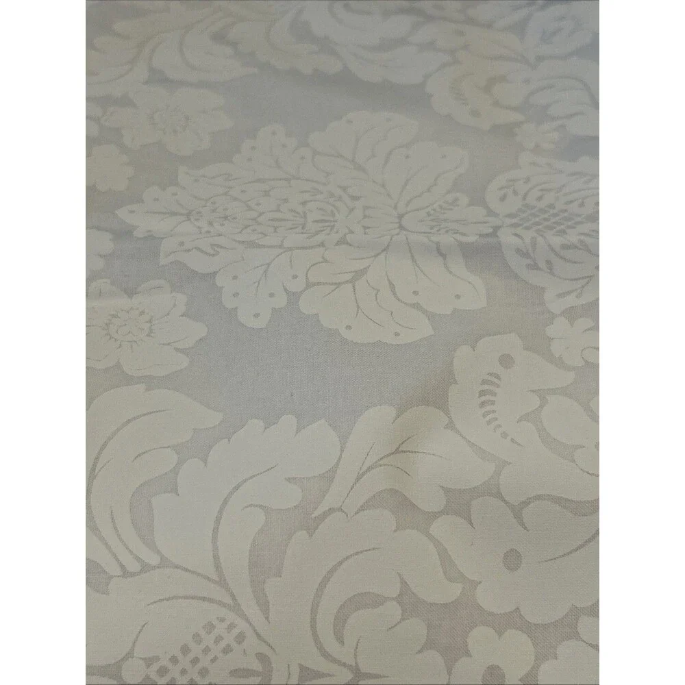 Michael Miller Delovely Damask White Tonal Cotton Quilting Fabric 2.2 Yd X 45